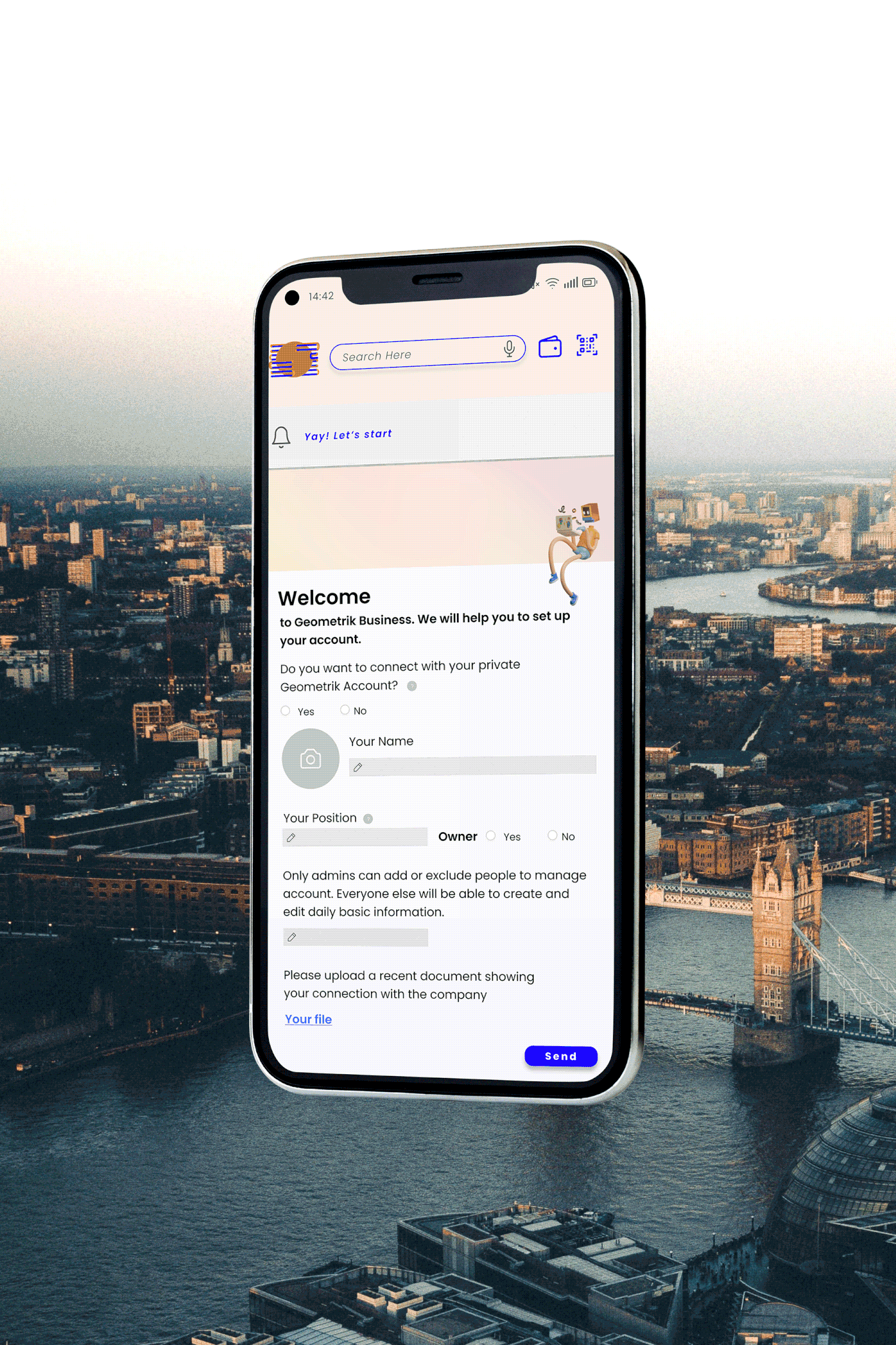 Geometrik Business app interface