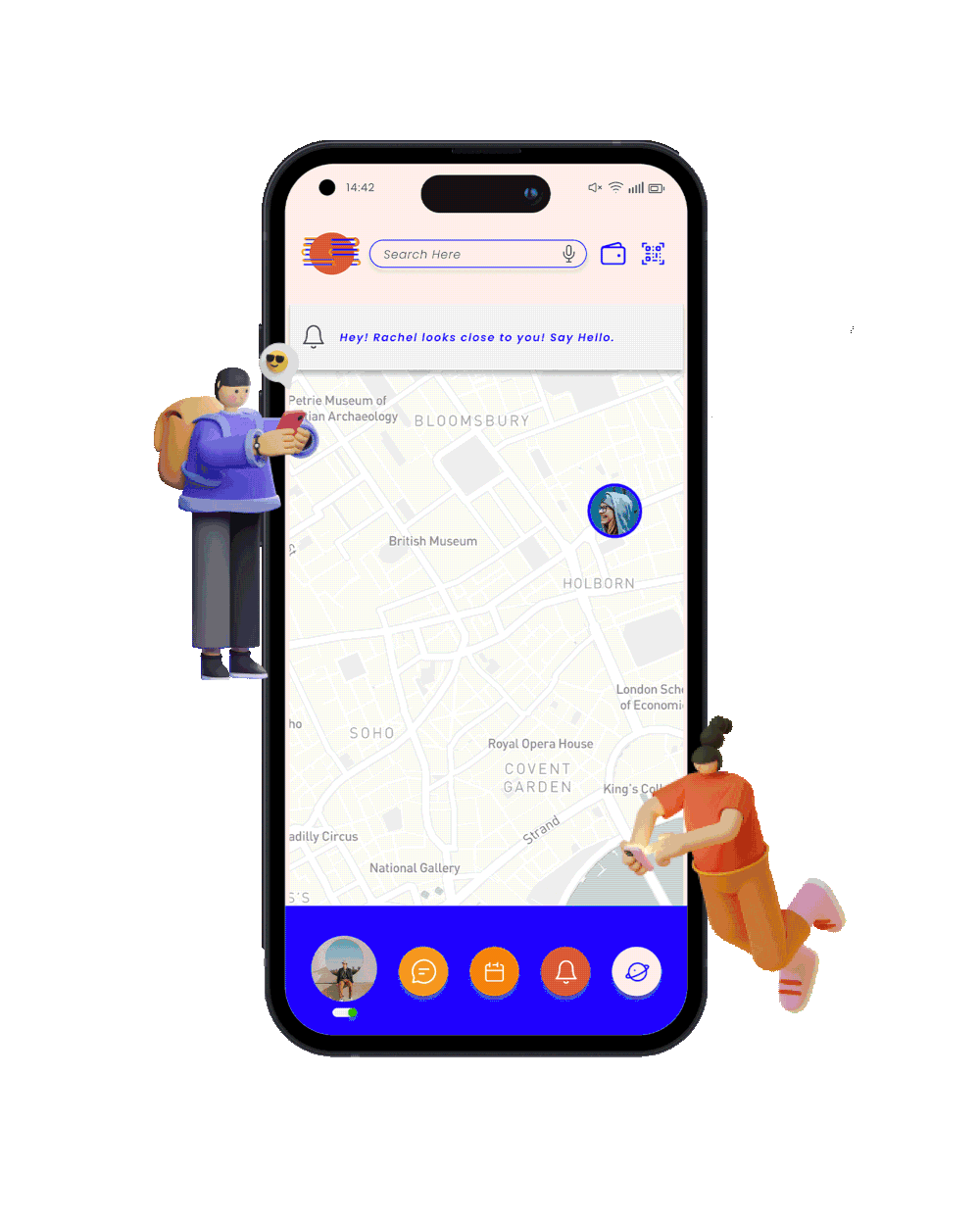 Animated Geometrik agenda and friends interface