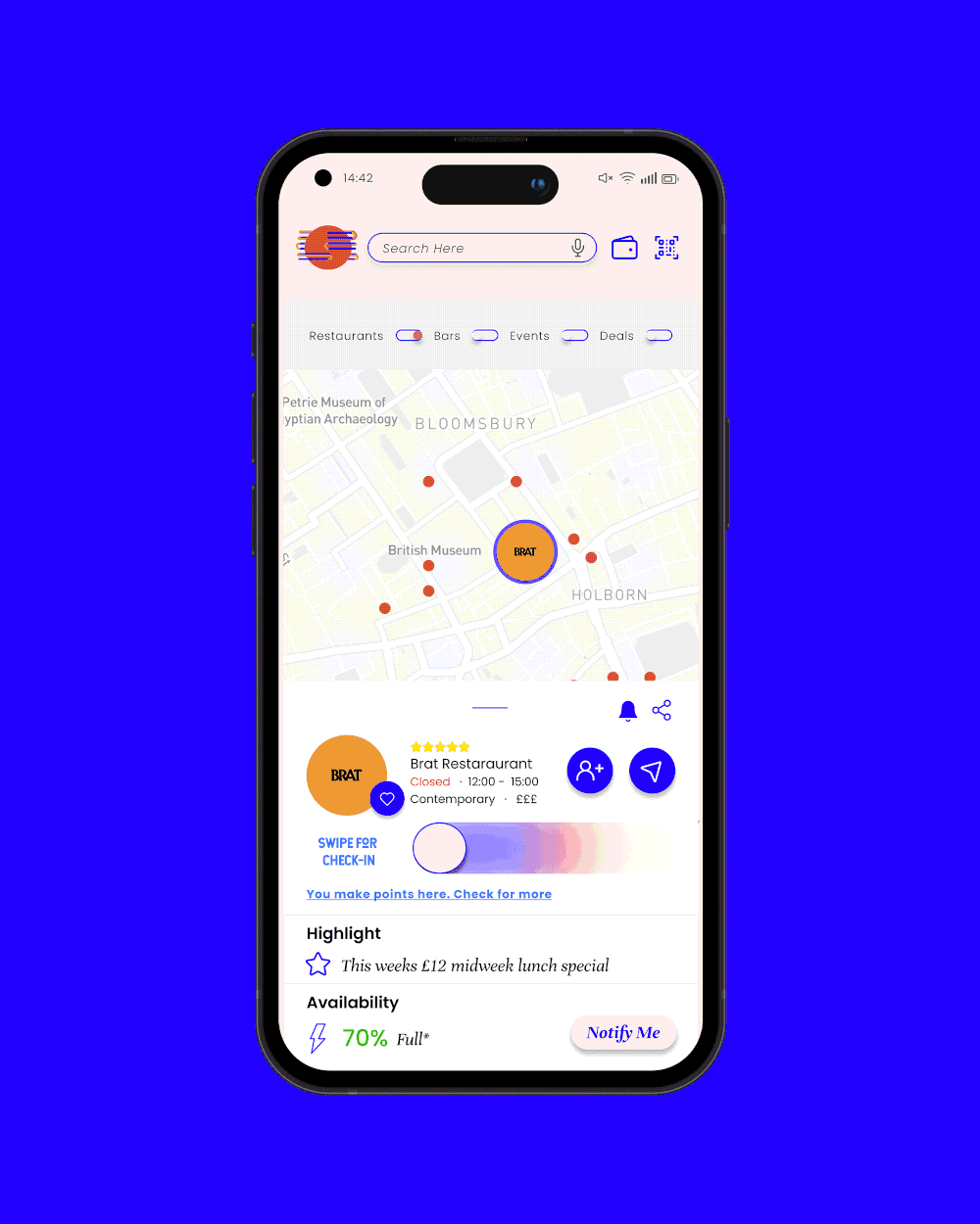 Animated Geometrik city discovery screens